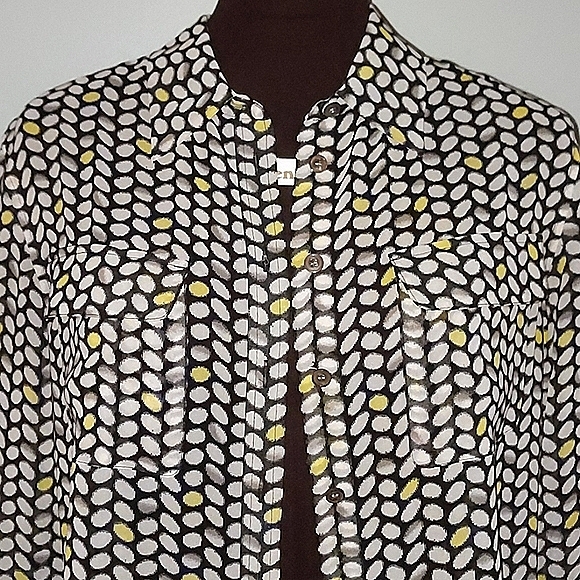 Two By Vince Camuto Sheer Button Down Shirt - Picture 2 of 8